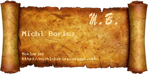 Michl Borisz névjegykártya